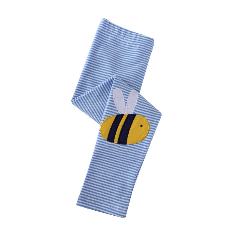 Mädchen Leggings mit buntem Bienen- und Sonnenmotiv Drune
