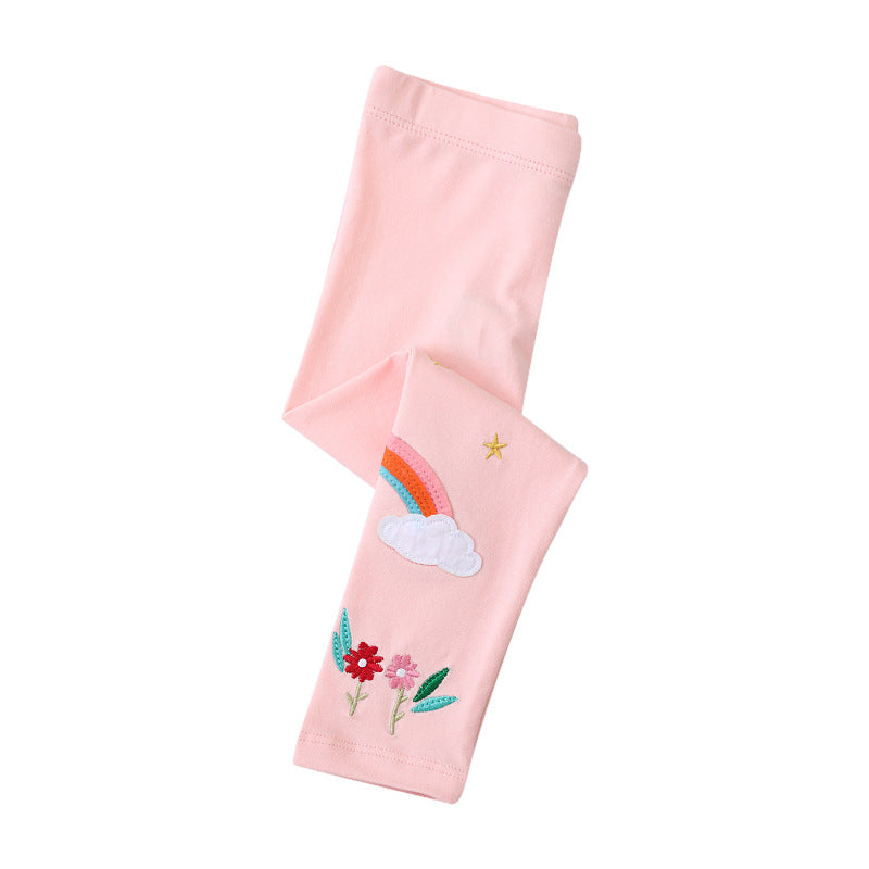 Mädchen Leggings mit verspieltem Feen- und Regenbogen-Design Drune