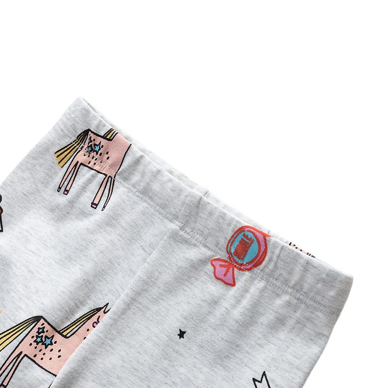 Mädchen Leggings mit zauberhaften Regenbogen- und Einhorn-Motiven Drune