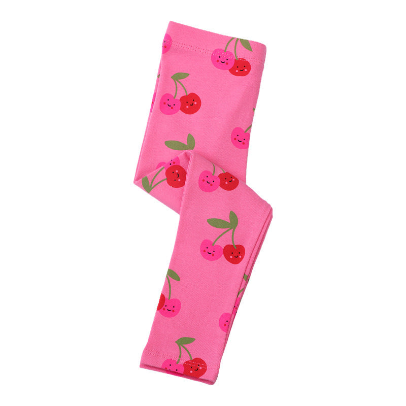 Mädchen Leggings mit fröhlichem Kirschmuster Drune