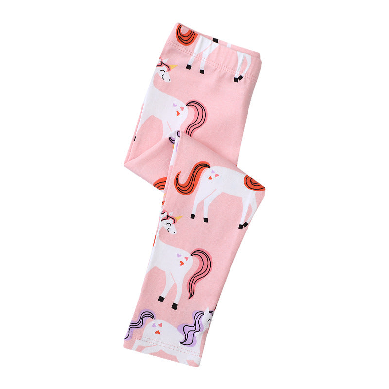 Mädchen Leggings mit niedlichen Einhorn-Motiven Drune