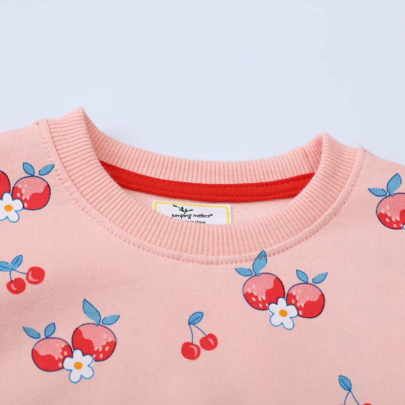 Mädchen Sweatshirt mit fröhlichem Kirsch-Design Drune