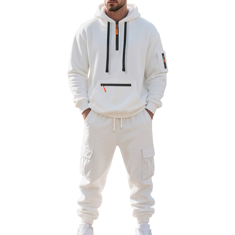 Herren nan utilitaristisches Kapuzenpullover und Cargo-Jogginghose Set Drune