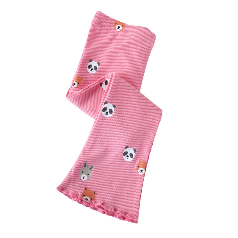 Mädchen Leggings mit verspielten Tierfaces Drune