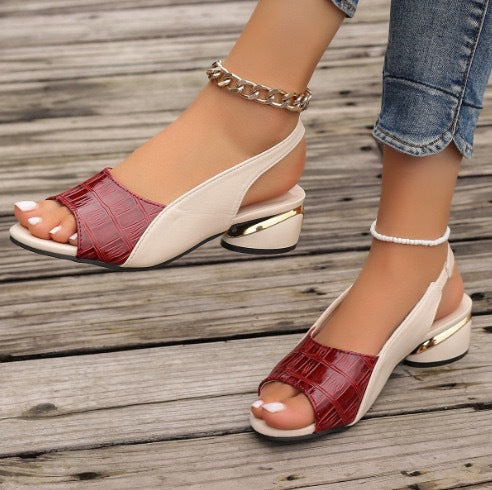 Leonie | Bequeme Blockabsatz Sandale