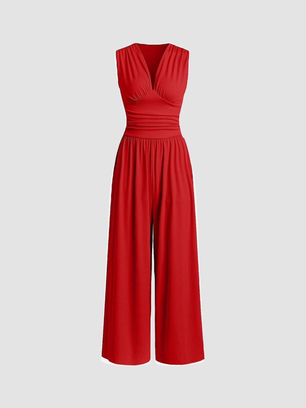 Chic ärmelloser Jumpsuit mit weitem Bein