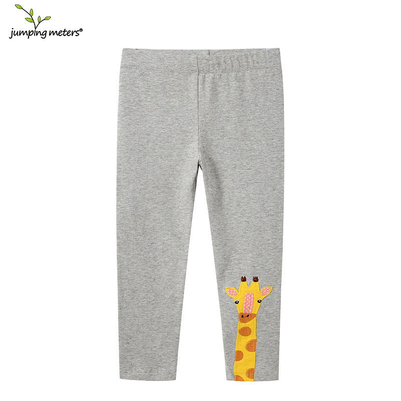 Mädchen Leggings mit niedlicher Giraffenapplikation Drune