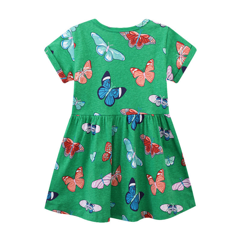 Mädchen Sommerkleid mit lebhaftem Schmetterlingsdesign Drune