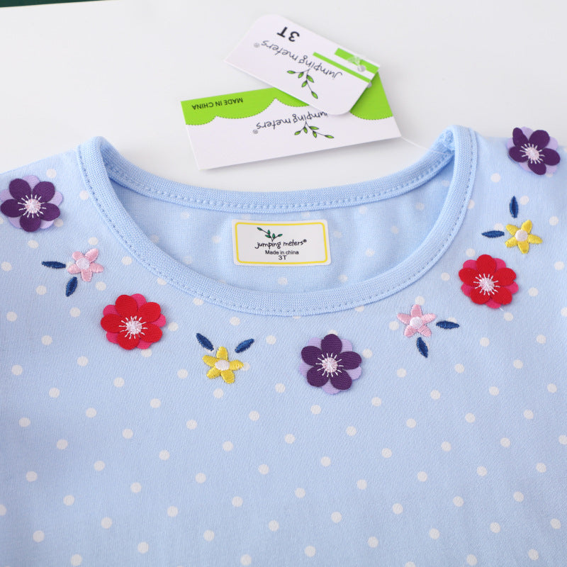Mädchen Langarmkleid mit fröhlichen Feen-Applikationen Drune