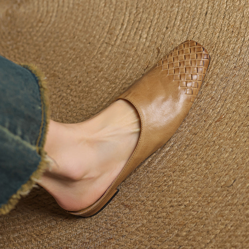 Nora | Damen Leder Mules mit stilvollem Look