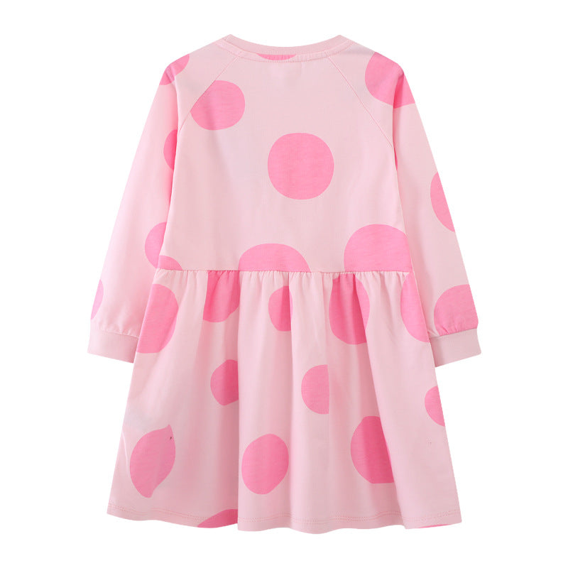Mädchen Langarmkleid mit lustigem Käfermotiv Drune
