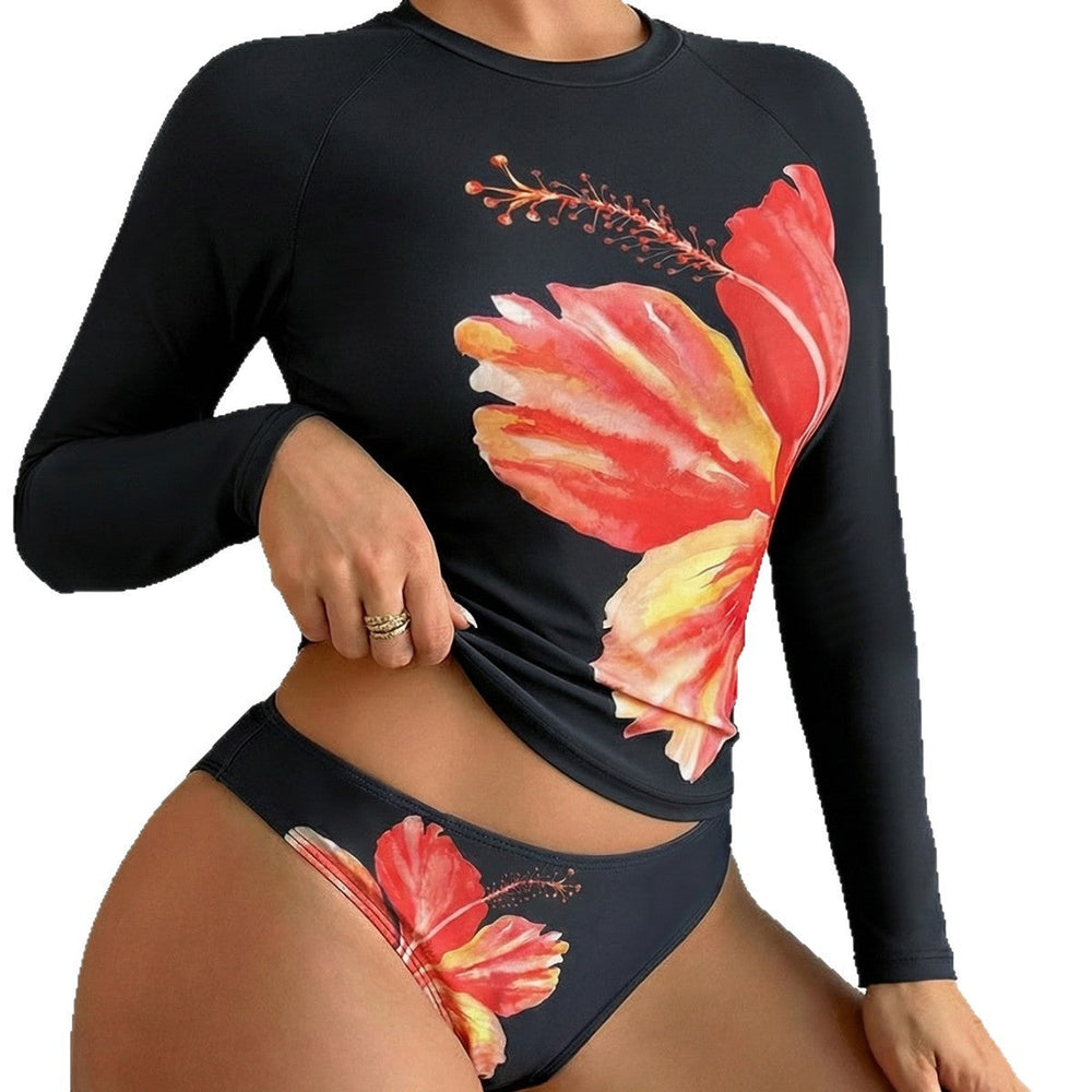 Damen UV-Schutzbadeanzug mit floralem Print Drune