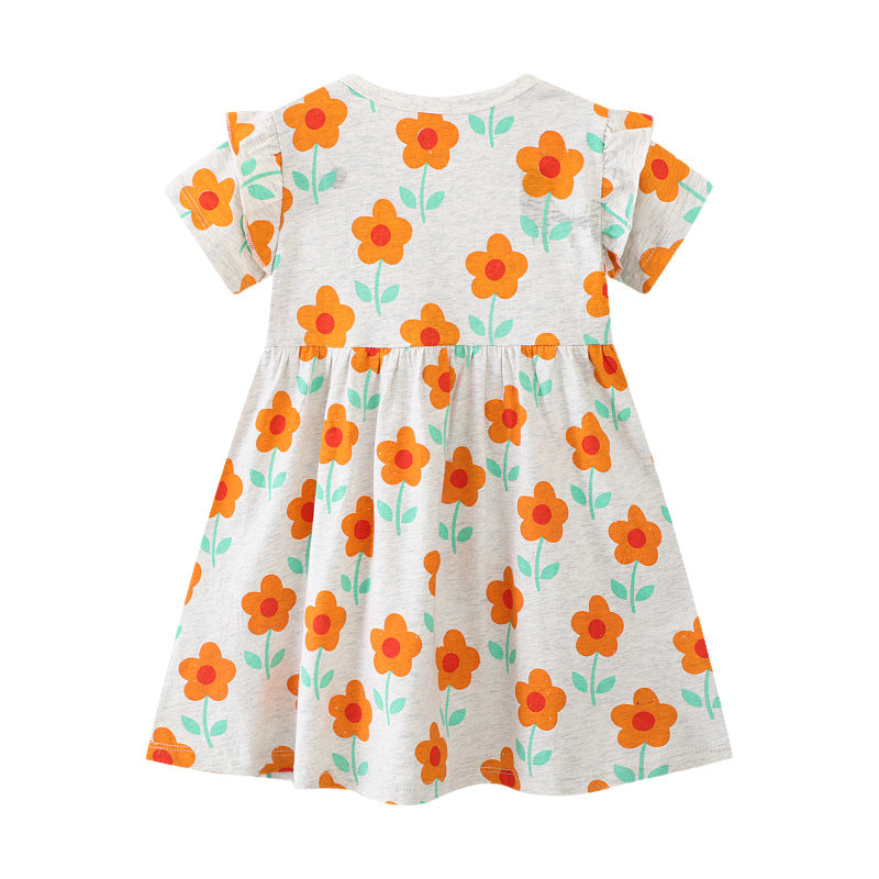 Mädchen Sommerkleid mit floralen Mustern Drune