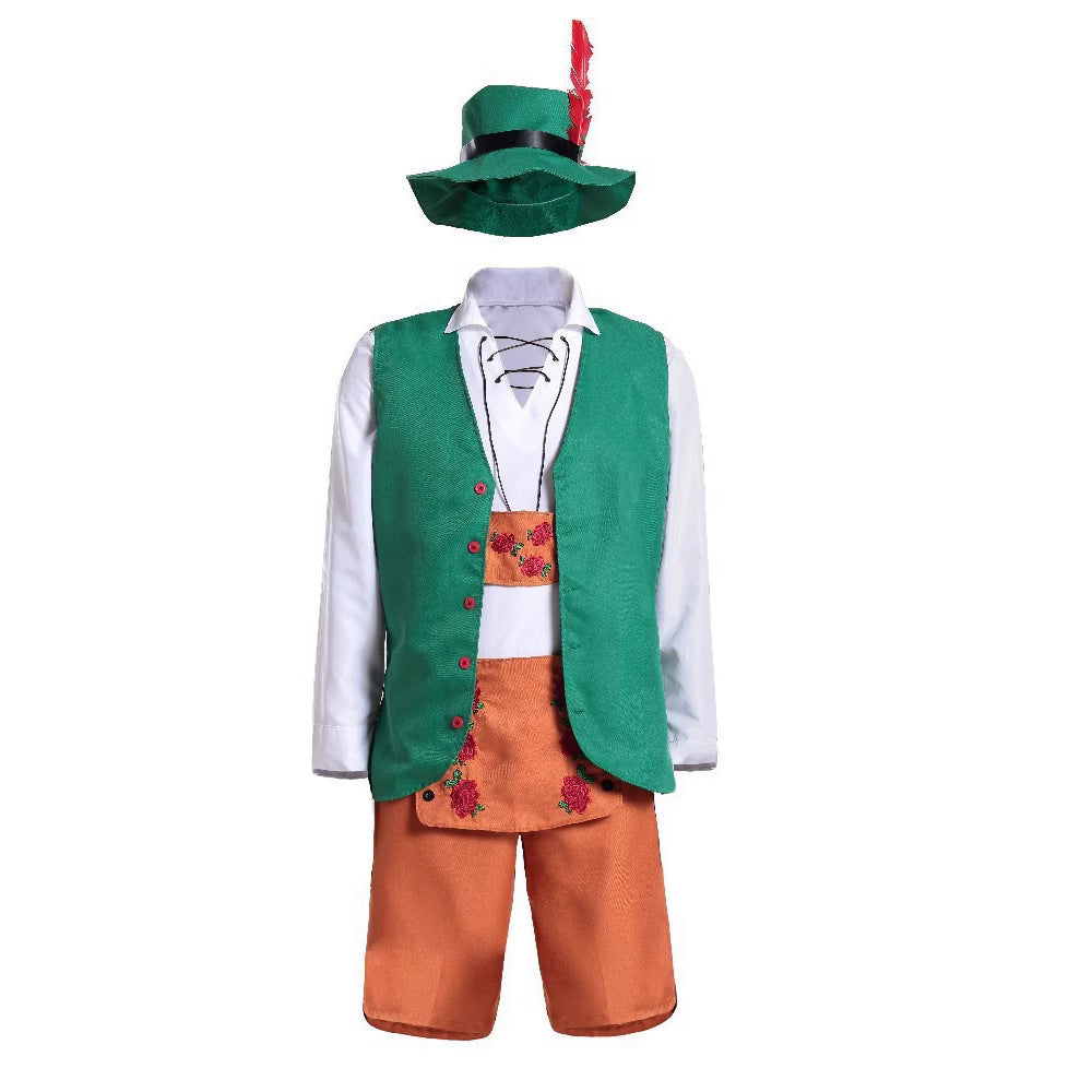 Damen nan traditionelles Dirndlkleid mit Schürze und geschnürtem Mieder Drune