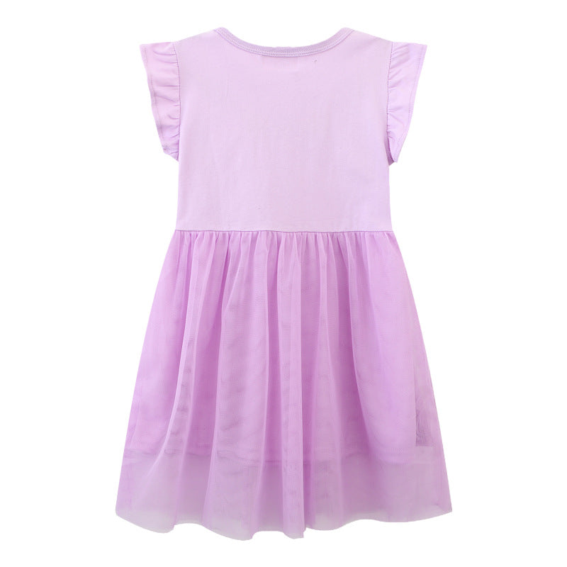 Mädchen Kleid mit zauberhaften Blumenapplikationen Drune