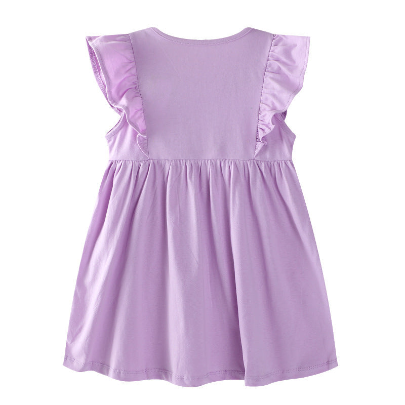 Mädchen Kleid mit zauberhaften Einhorn-Stickereien Drune