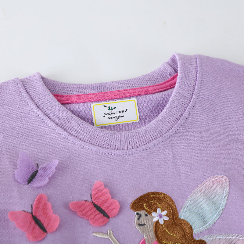 Mädchen Sweatshirt mit verzaubertem Feen- und Schmetterlingsdesign Drune
