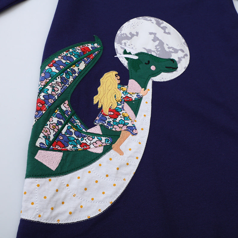 Mädchen Sweatkleid mit zauberhaftem Drachenmotiv Drune
