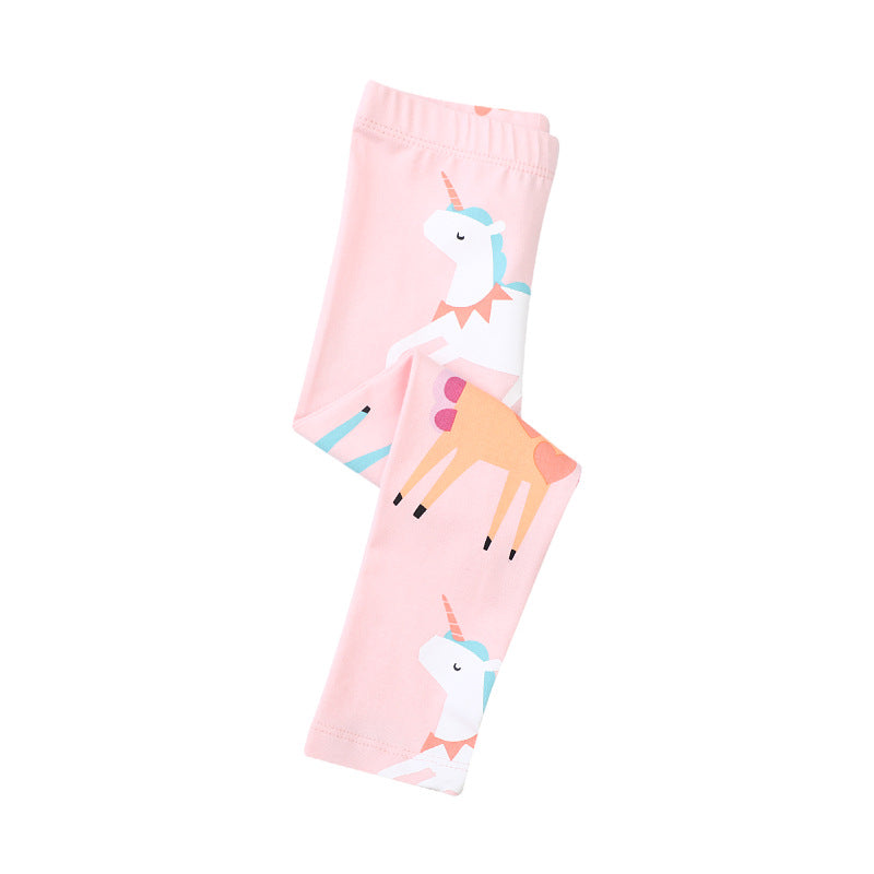 Mädchen Leggings mit bunten Einhorn-Designs Drune