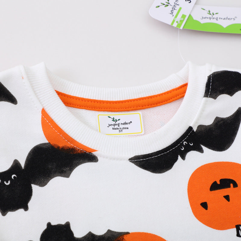 Mädchen Sweatshirt mit niedlichem Halloween-Motiv Drune