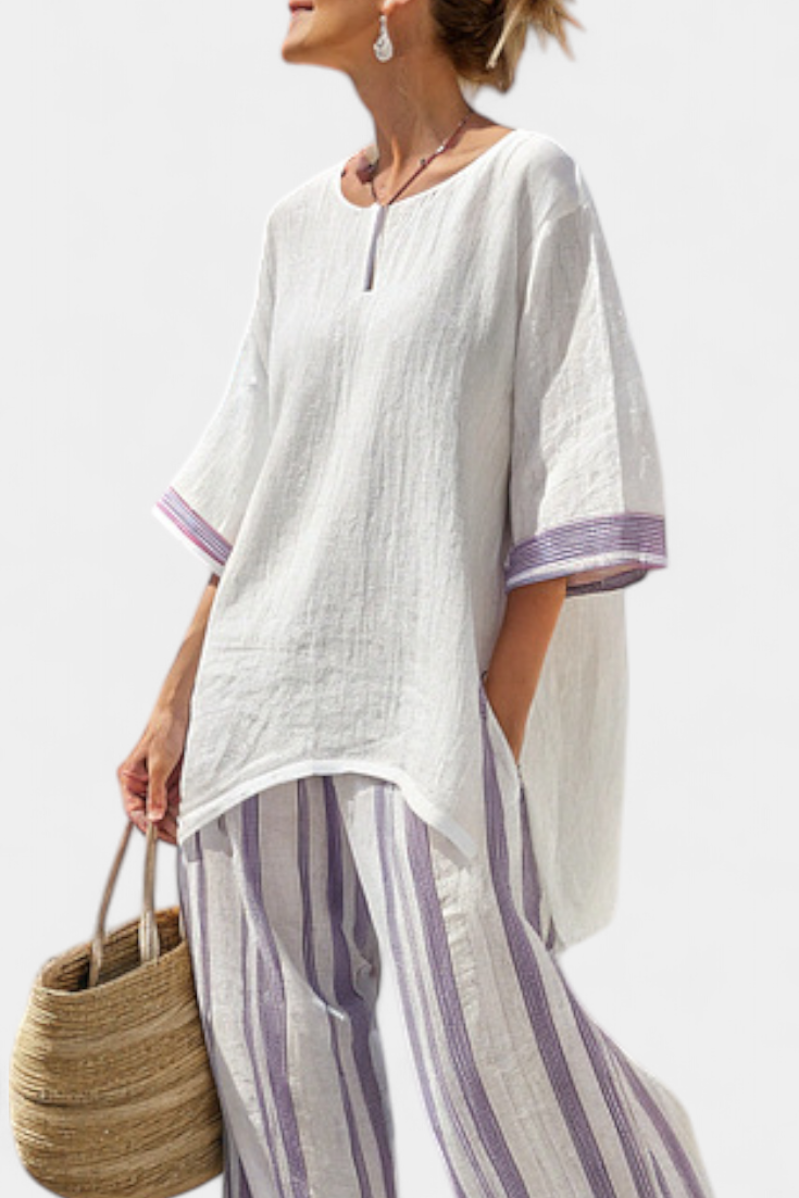 Allegra – bequeme Bluse und gestreifte Bambushose