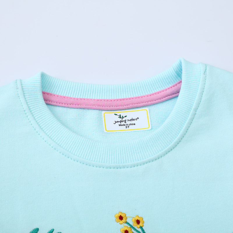 Mädchen Sweatshirt mit buntem Schmetterlingsmotiv Drune