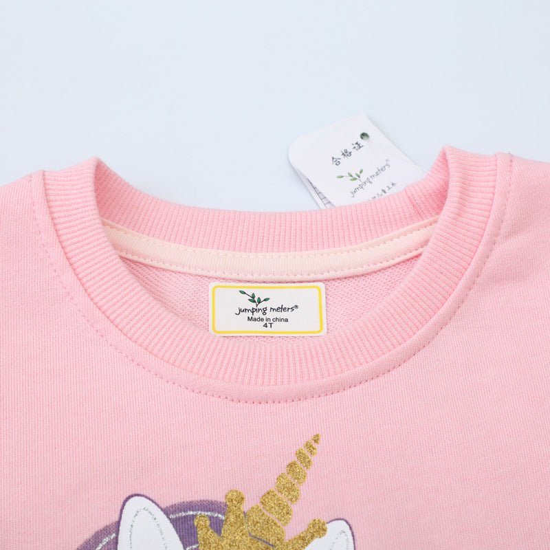 Mädchen Sweatshirt mit Einhorn-Applikation Drune