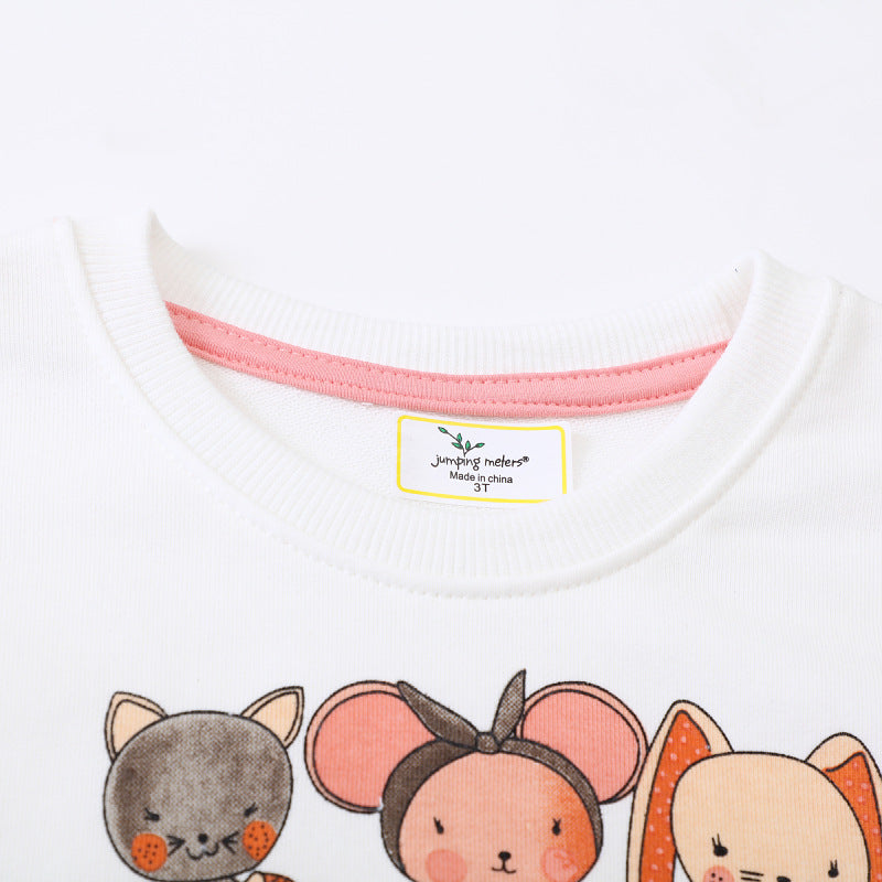 Mädchen Sweatshirt mit kreativer Tierapplikation Drune