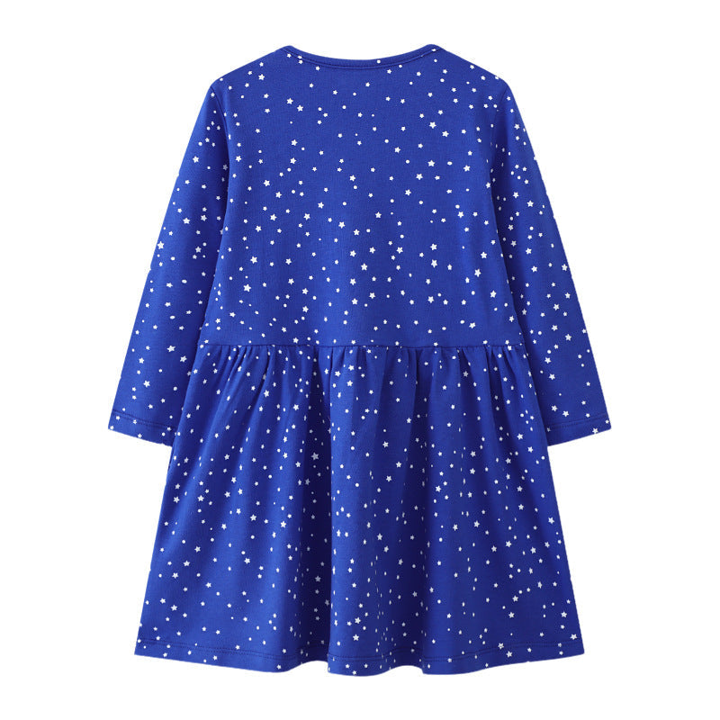 Mädchen Langarmkleid mit Weihnachtsmotiv Drune
