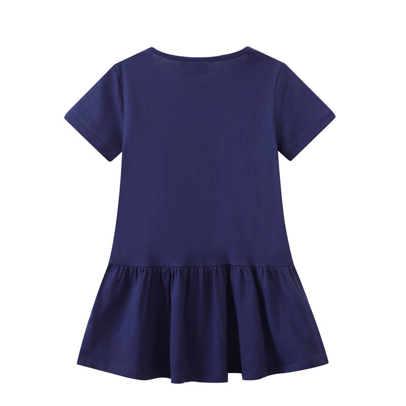 Mädchen T-Shirt Kleid mit zauberhaftem Einhornmotiv Drune
