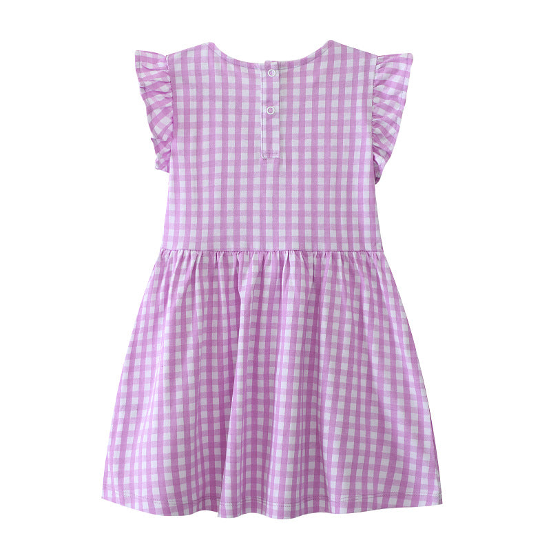 Mädchen Sommerkleid mit liebevollen Blumenstickereien Drune