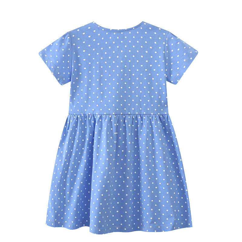 Mädchen Sommerkleid mit verspieltem Schwanenmotiv Drune
