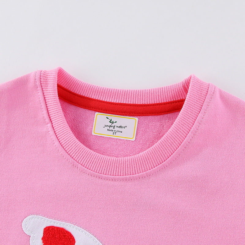 Mädchen Sweatshirt mit liebevollem Herz und Vogelmotiv Drune