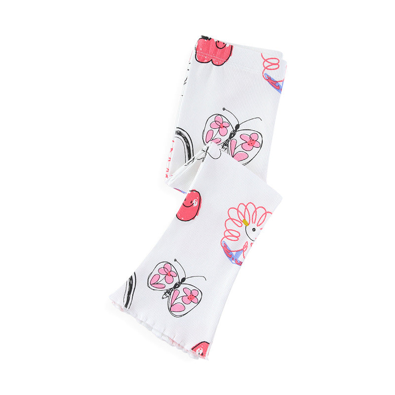Mädchen Leggings mit buntem, verspieltem Motiv Drune