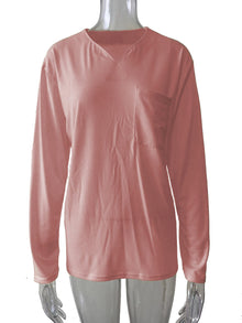 Pink - mit Tasche, Langarm