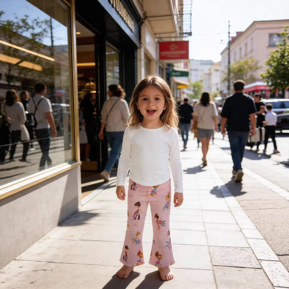 Mädchen Leggings mit buntem Ballerina-Design Drune