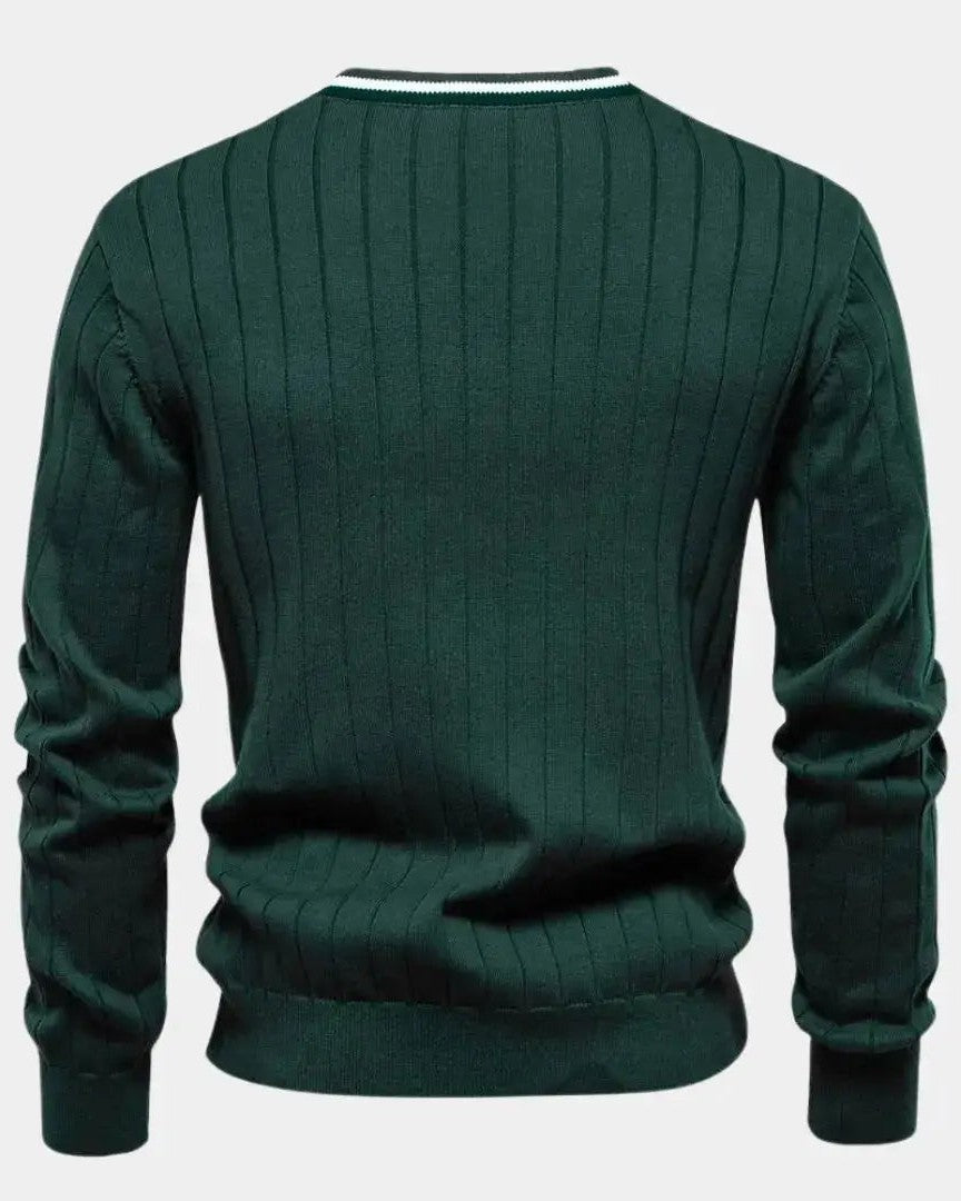 Joachim | Herren Baumwollpullover mit Knöpfen – Knopf Pullover Herren