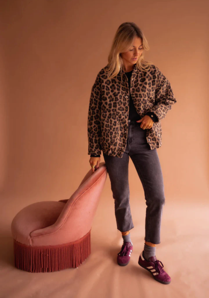 Fairuza – Leopard-Jacke Mit Knöpfen