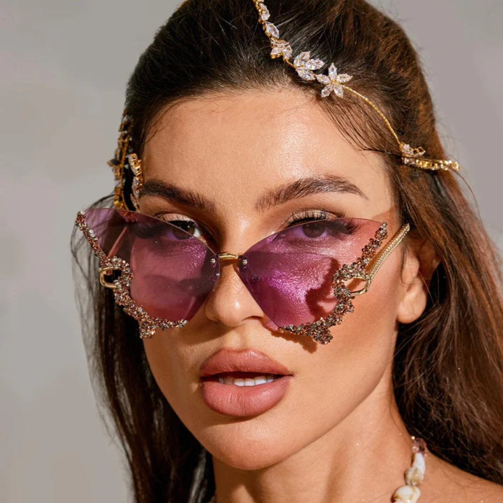 Cleo | Schmetterlings-Sonnenbrille mit Glamour-Look