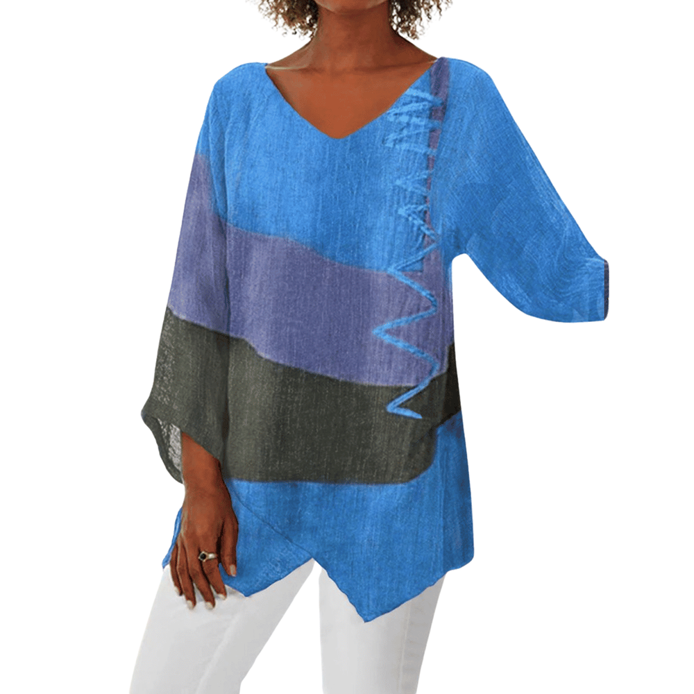 Ingrid - Leichte Bluse mit geometrischem Print