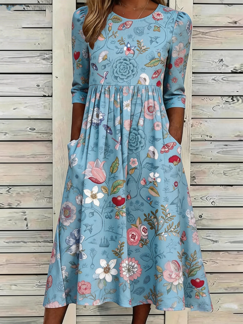 Udeshani - Kleid Mit Blumenmuster