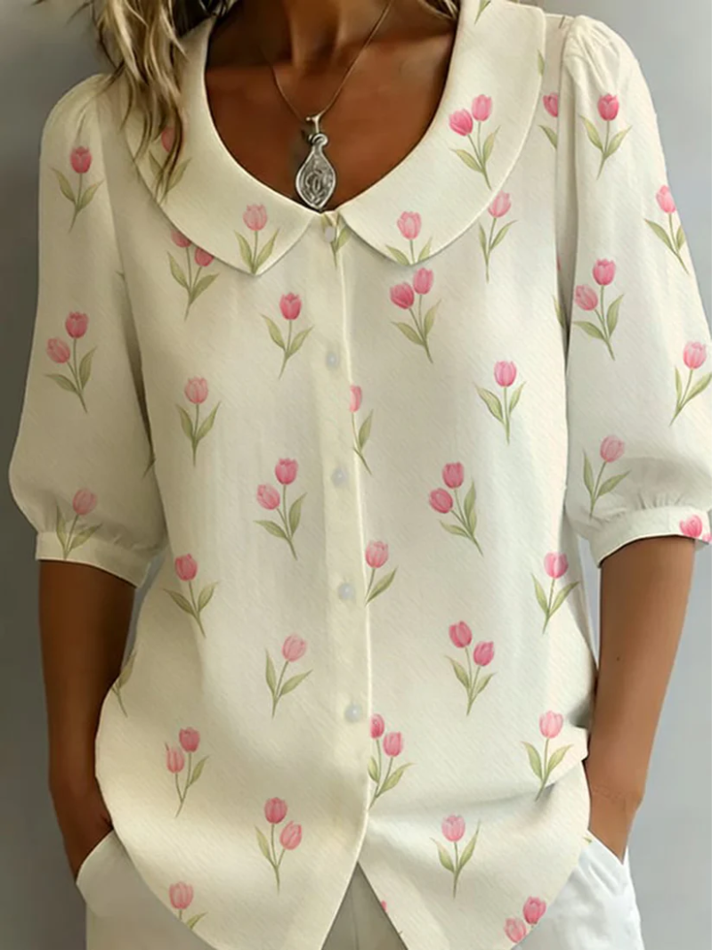 Rosalien – Bluse mit Blumenmuster