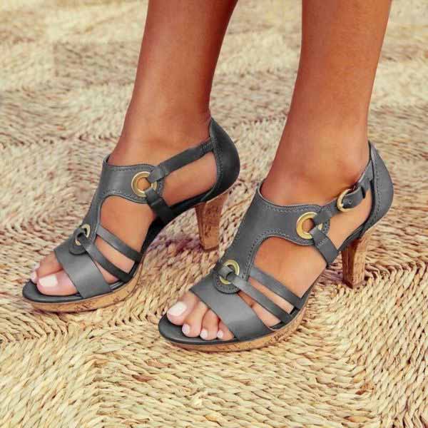 Rozenn – Sandalen Mit Hohen Absätzen Und Fesselriemchen