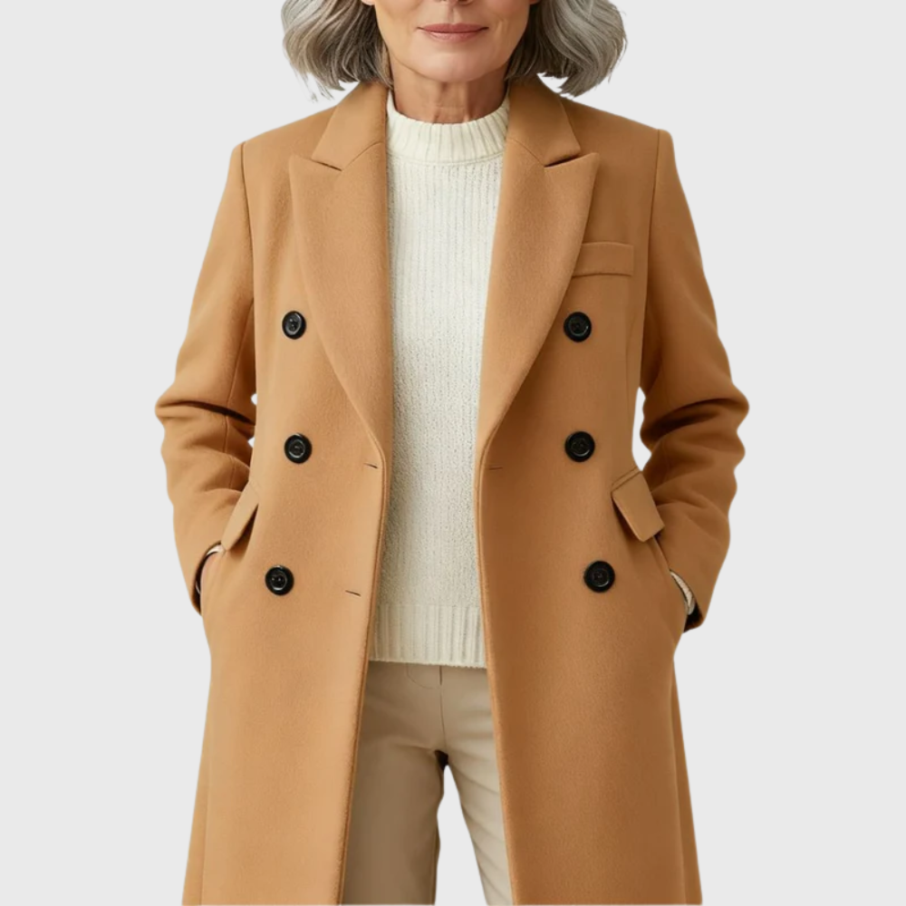 Andrea | Damen Klassischer Wollmantel