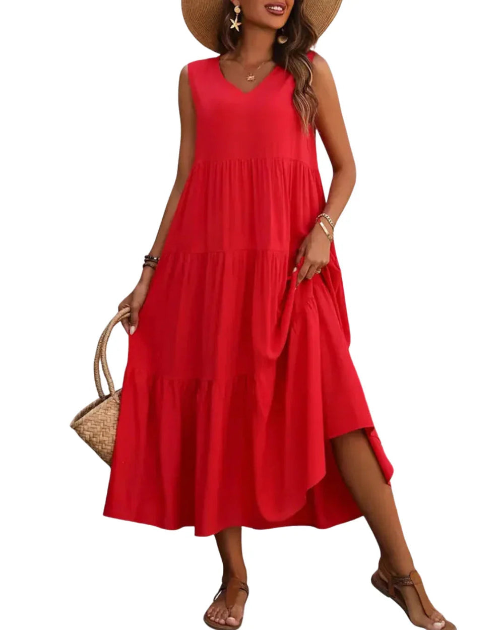 Fiona | Langes Kleid mit fließender Sommerform