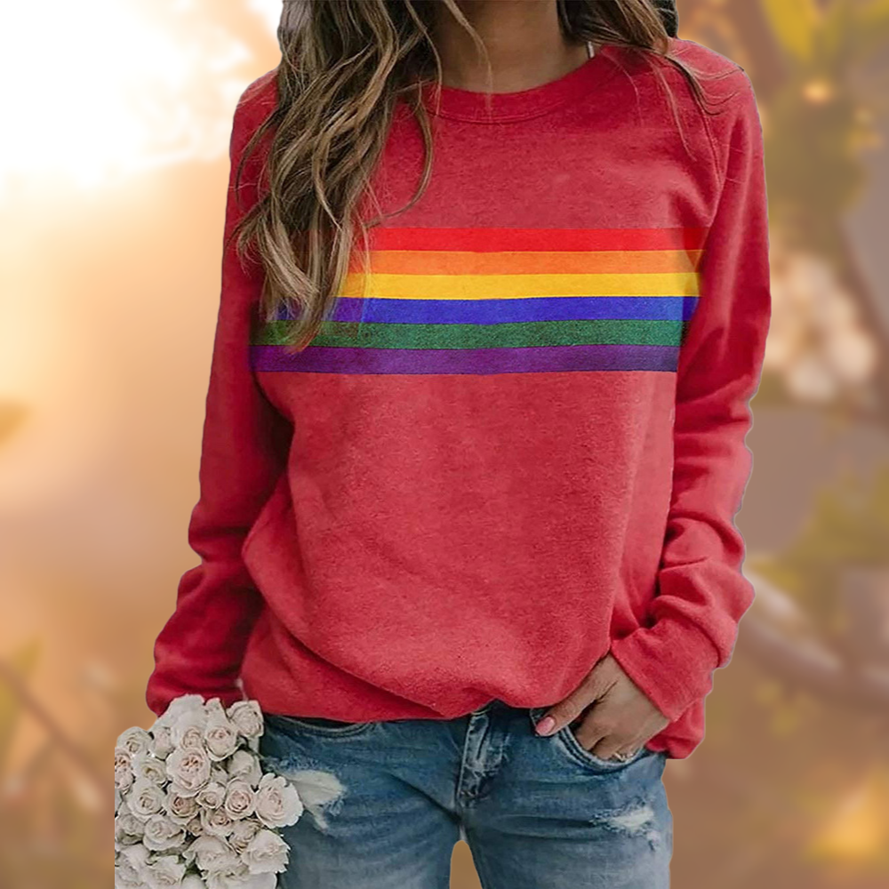 Damen Sweatshirt mit Streifen