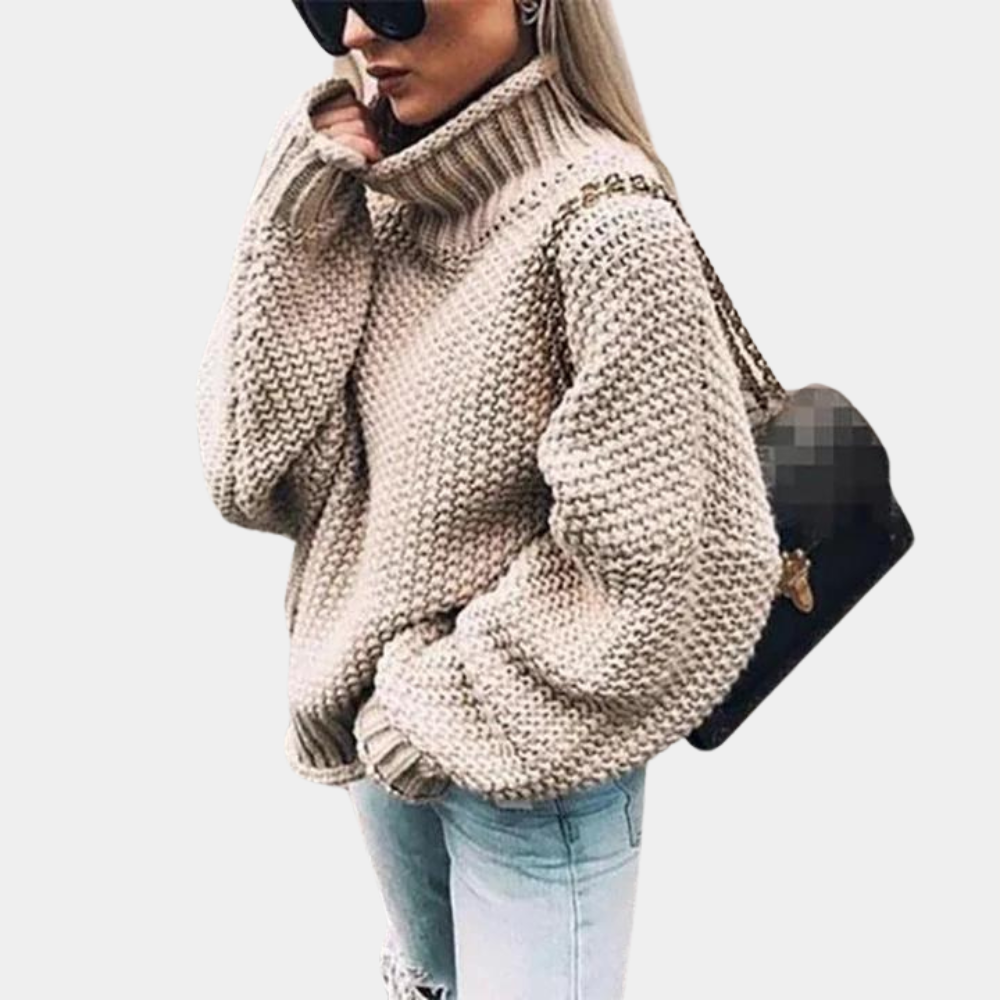 Rollkragenpullover Damen Oversized