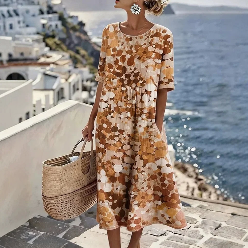 Kleid Florenne™ mit abstraktem Blumenmuster und weiter Passform