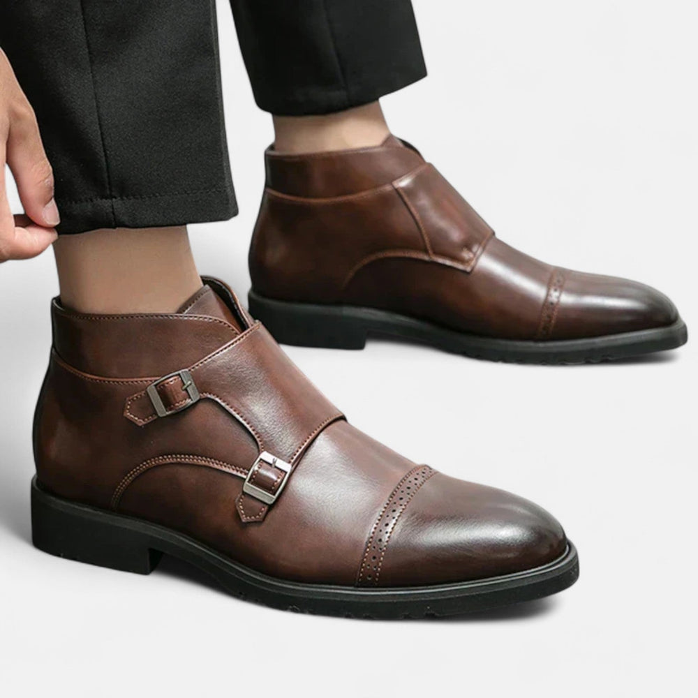 Leon | Monk Strap Stiefeletten aus Ecopelle