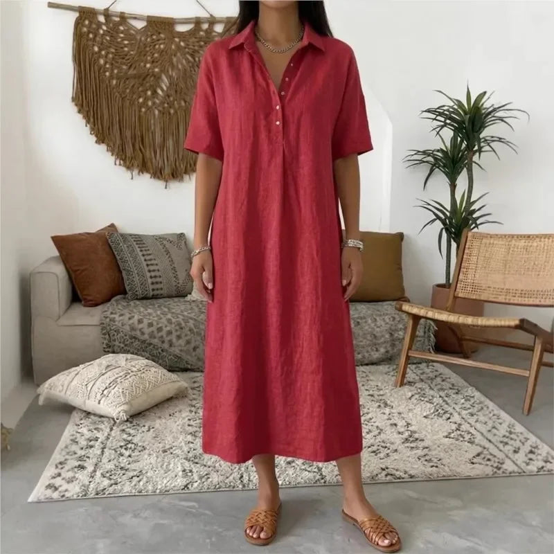 Bianca™ Kleid mit Klassischem Kragen und Knöpfen Vorne